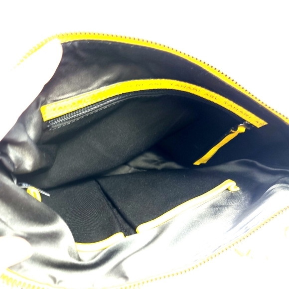 Tahari Yellow Leather Shoulder Bag - Picture 7 of 8